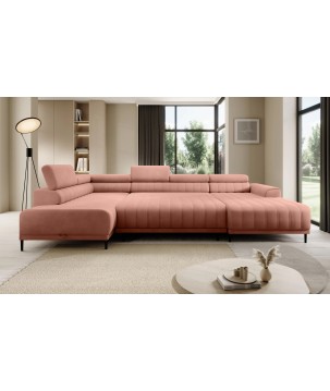 Narożnik CALDO XL Lewostronny z funkcją spania wolnostojąca w tkaninie RUN AGAIN 61 WERSAL