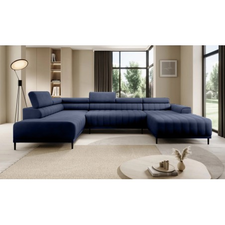 Narożnik CALDO XL Lewostronny z funkcją spania wolnostojąca w tkaninie RUN AGAIN 77 WERSAL