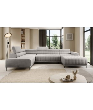 Narożnik CALDO XL Lewostronny z funkcją spania wolnostojąca w tkaninie RUN AGAIN 80 WERSAL