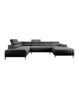 Narożnik CALDO XL Lewostronny z funkcją spania wolnostojący w tkaninie RUN AGAIN 90 WERSAL