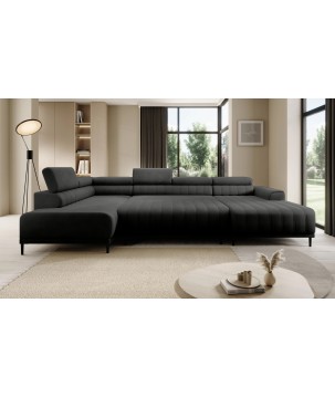 Narożnik CALDO XL Lewostronny z funkcją spania wolnostojący w tkaninie RUN AGAIN 92 WERSAL