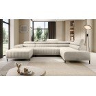 Narożnik CALDO XL Prawostronny z funkcją spania wolnostojąca w tkaninie RUN AGAIN 01 WERSAL