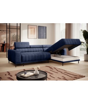 Narożnik CALDO S/MINI Prawostronny z funkcją spania wolnostojący w tkaninie RUN AGAIN 77 WERSAL