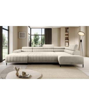 Narożnik CALDO XL Prawostronny z funkcją spania wolnostojąca w tkaninie RUN AGAIN 01 WERSAL