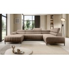 Narożnik CALDO XL Prawostronny z funkcją spania wolnostojąca w tkaninie RUN AGAIN 11 WERSAL