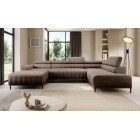 Narożnik CALDO XL Prawostronny z funkcją spania wolnostojąca w tkaninie RUN AGAIN 18 WERSAL