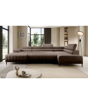 Narożnik CALDO XL Prawostronny z funkcją spania wolnostojąca w tkaninie RUN AGAIN 18 WERSAL