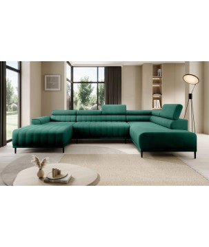 Narożnik CALDO XL Prawostronny z funkcją spania wolnostojąca w tkaninie RUN AGAIN 36 WERSAL