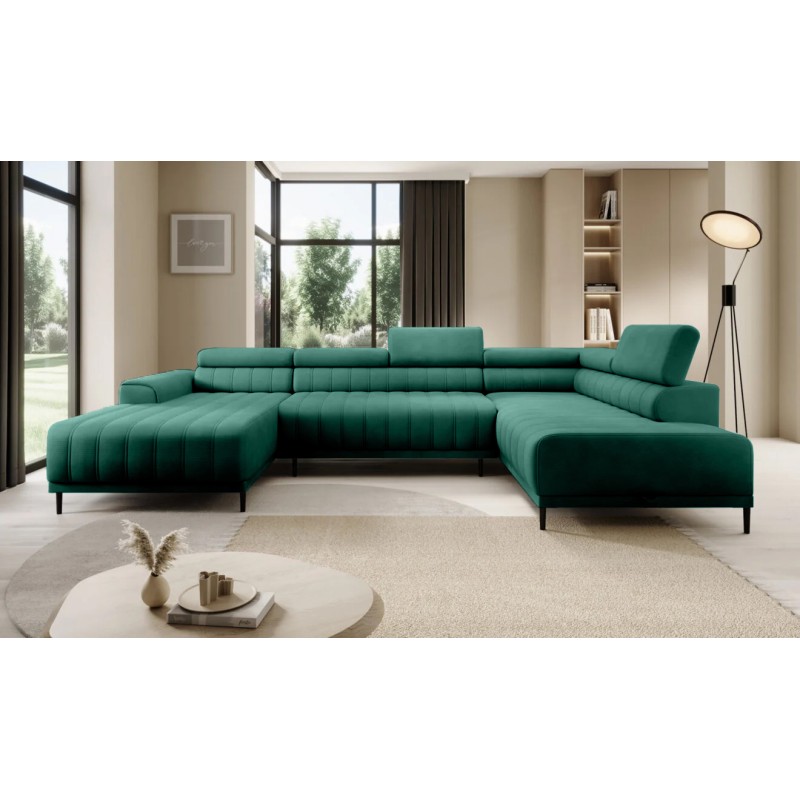 Narożnik CALDO XL Prawostronny z funkcją spania wolnostojąca w tkaninie RUN AGAIN 36 WERSAL