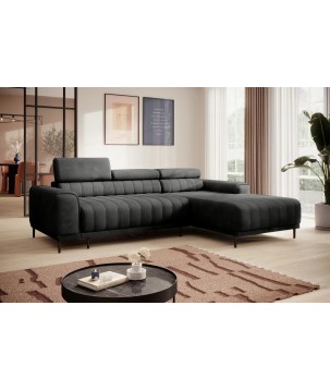 Narożnik CALDO S/MINI Prawostronny z funkcją spania wolnostojąca w tkaninie RUN AGAIN 92 WERSAL