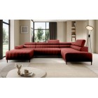 Narożnik CALDO XL Prawostronny z funkcją spania wolnostojąca w tkaninie RUN AGAIN 55 WERSAL