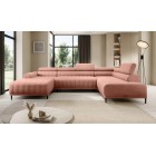 Narożnik CALDO XL Prawostronny z funkcją spania wolnostojąca w tkaninie RUN AGAIN 61 WERSAL