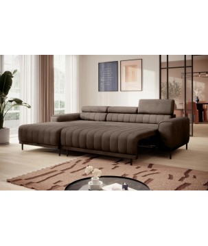 Narożnik CALDO S/MINI Lewostronny z funkcją spania wolnostojąca w tkaninie RUN AGAIN 18 WERSAL