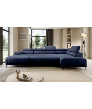 Narożnik CALDO XL Prawostronny z funkcją spania wolnostojący w tkaninie RUN AGAIN 77 WERSAL