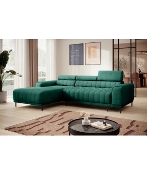 Narożnik CALDO S/MINI Lewostronny z funkcją spania wolnostojąca w tkaninie RUN AGAIN 36 WERSAL