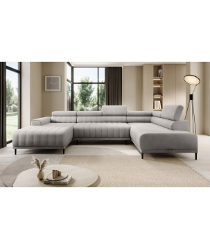 Narożnik CALDO XL Prawostronny z funkcją spania wolnostojący w tkaninie RUN AGAIN 80 WERSAL