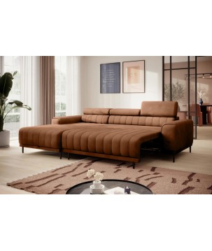 Narożnik CALDO S/MINI Lewostronny z funkcją spania wolnostojąca w tkaninie RUN AGAIN 53 WERSAL