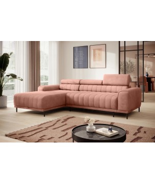 Narożnik CALDO S/MINI Lewostronny z funkcją spania wolnostojąca w tkaninie RUN AGAIN 61 WERSAL