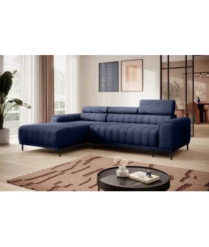 Narożnik CALDO S/MINI Lewostronny z funkcją spania wolnostojąca w tkaninie RUN AGAIN 77 WERSAL