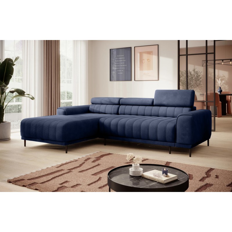 Narożnik CALDO S/MINI Lewostronny z funkcją spania wolnostojąca w tkaninie RUN AGAIN 77 WERSAL