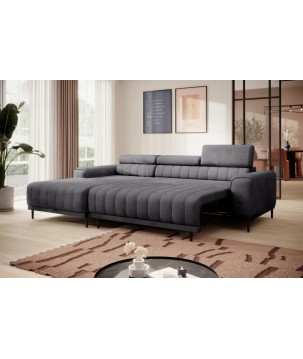 Narożnik CALDO S/MINI Lewostronny z funkcją spania wolnostojący w tkaninie RUN AGAIN 90 WERSAL