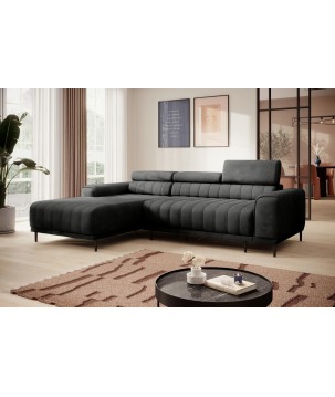 Narożnik CALDO S/MINI Lewostronny z funkcją spania wolnostojący w tkaninie RUN AGAIN 92 WERSAL