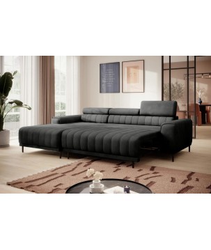 Narożnik CALDO S/MINI Lewostronny z funkcją spania wolnostojący w tkaninie RUN AGAIN 92 WERSAL