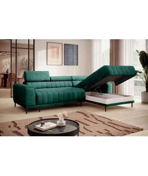 Narożnik CALDO S/MINI Prawostronny z funkcją spania wolnostojąca w tkaninie RUN AGAIN 36 WERSAL