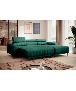 Narożnik CALDO S/MINI Prawostronny z funkcją spania wolnostojąca w tkaninie RUN AGAIN 36 WERSAL