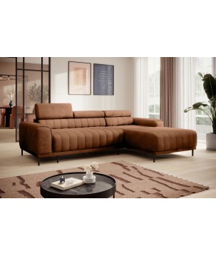 Narożnik CALDO S/MINI Prawostronny z funkcją spania wolnostojąca w tkaninie RUN AGAIN 53 WERSAL