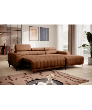 Narożnik CALDO S/MINI Prawostronny z funkcją spania wolnostojąca w tkaninie RUN AGAIN 53 WERSAL