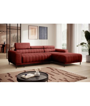 Narożnik CALDO S/MINI Prawostronny z funkcją spania wolnostojąca w tkaninie RUN AGAIN 55 WERSAL