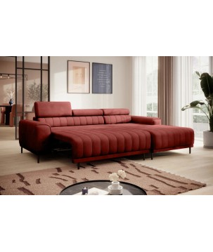 Narożnik CALDO S/MINI Prawostronny z funkcją spania wolnostojąca w tkaninie RUN AGAIN 55 WERSAL