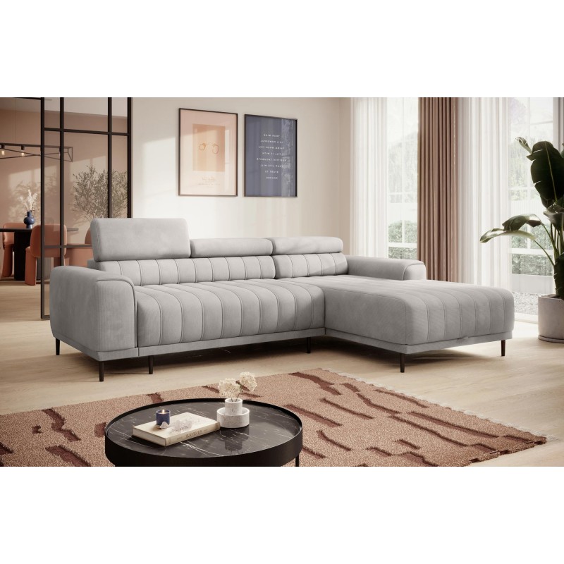 Narożnik CALDO S/MINI Prawostronny z funkcją spania wolnostojący w tkaninie RUN AGAIN 80 WERSAL