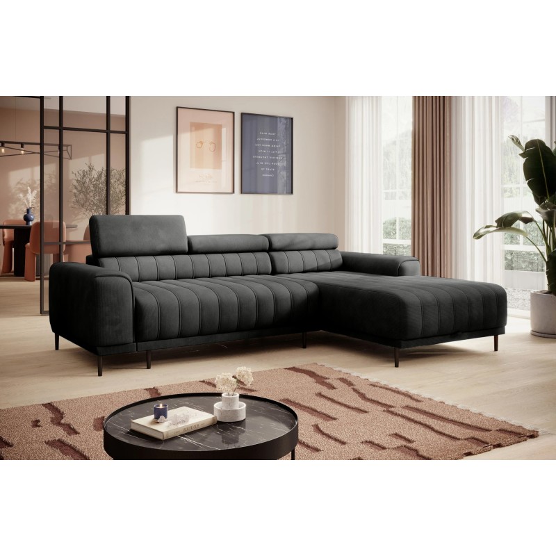 Narożnik CALDO S/MINI Prawostronny z funkcją spania wolnostojąca w tkaninie RUN AGAIN 92 WERSAL