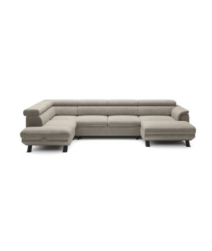 Narożnik RAVEN XL wolnostojący z funkcją spania tkanina Artico 37431 Nata WERSAL