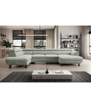 Narożnik RAVEN XL wolnostojący z funkcją spania tkanina Artico 37432 Piaskowy WERSAL