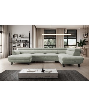 Narożnik RAVEN XL wolnostojący z funkcją spania tkanina Artico 37432 Piaskowy WERSAL