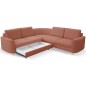 Narożnik LAREN nowoczesna sofa z funkcją spania pojemnik na pościel lewa strona CASTEL 55 251x251x85 cm