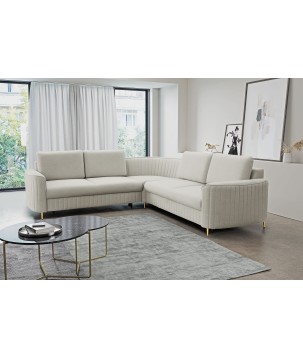 Narożnik LAREN nowoczesna sofa z funkcją spania pojemnik na pościel lewa strona CASTEL 80 251x251x85 cm