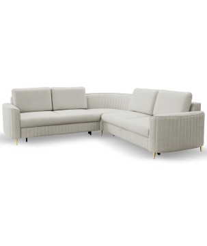 Narożnik LAREN nowoczesna sofa z funkcją spania pojemnik na pościel prawa strona CASTEL 80 251x251x85 cm