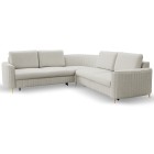 Narożnik LAREN nowoczesna sofa z funkcją spania pojemnik na pościel prawa strona CASTEL 80 251x251x85 cm