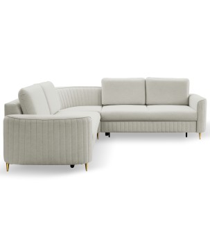 Narożnik LAREN nowoczesna sofa z funkcją spania pojemnik na pościel prawa strona CASTEL 80 251x251x85 cm