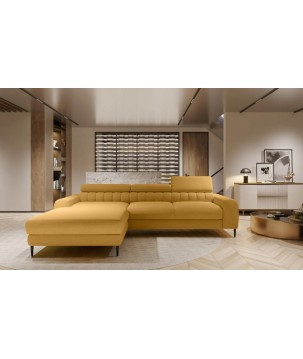 Narożnik NAVAS S z funkcją spania tkanina Promocyjna CURIO 48 WERSAL