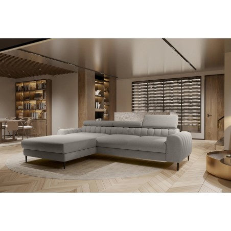 Narożnik NAVAS S z funkcją spania tkanina Promocyjna CURIO 83 WERSAL