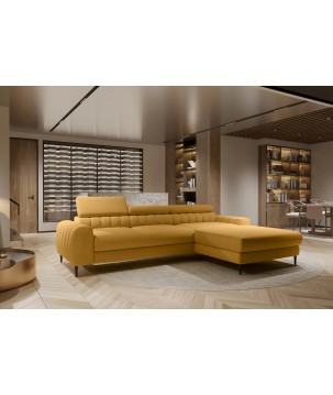 Narożnik NAVAS S z funkcją spania tkanina Promocyjna CURIO 48 WERSAL