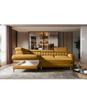 Narożnik NAVAS L z funkcją spania tkanina Promocyjna CURIO 48 WERSAL