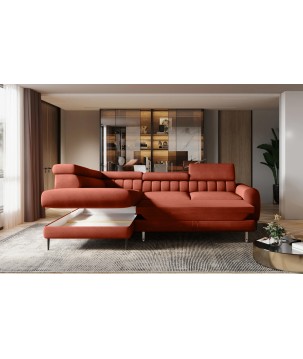 Narożnik NAVAS L z funkcją spania tkanina Promocyjna CURIO 55 WERSAL