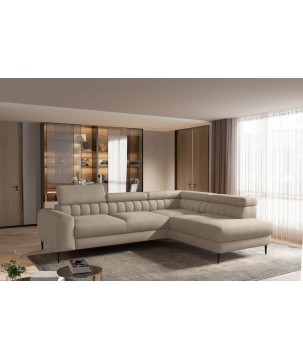 Narożnik NAVAS L z funkcją spania tkanina Promocyjna CURIO 11 WERSAL