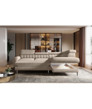 Narożnik NAVAS L z funkcją spania tkanina Promocyjna CURIO 11 WERSAL